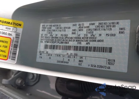 2023 Ford Bronco Badlands z USA, uszkodzony, nr VIN 1FMEE5DP7PLB81565